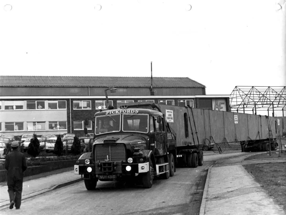 Exterior view of Aldridge Fabrications (AF) facility in Burntwood, Staffordshire – specialists in steel fabrication since 1957.