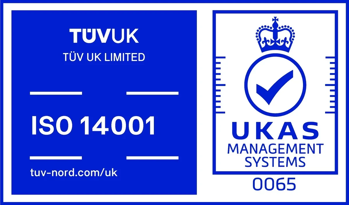 UKAS 14001 Quality stamp - guaranteed at Aldridge Fabrications (AF) based in Burntwood, Staffordshire